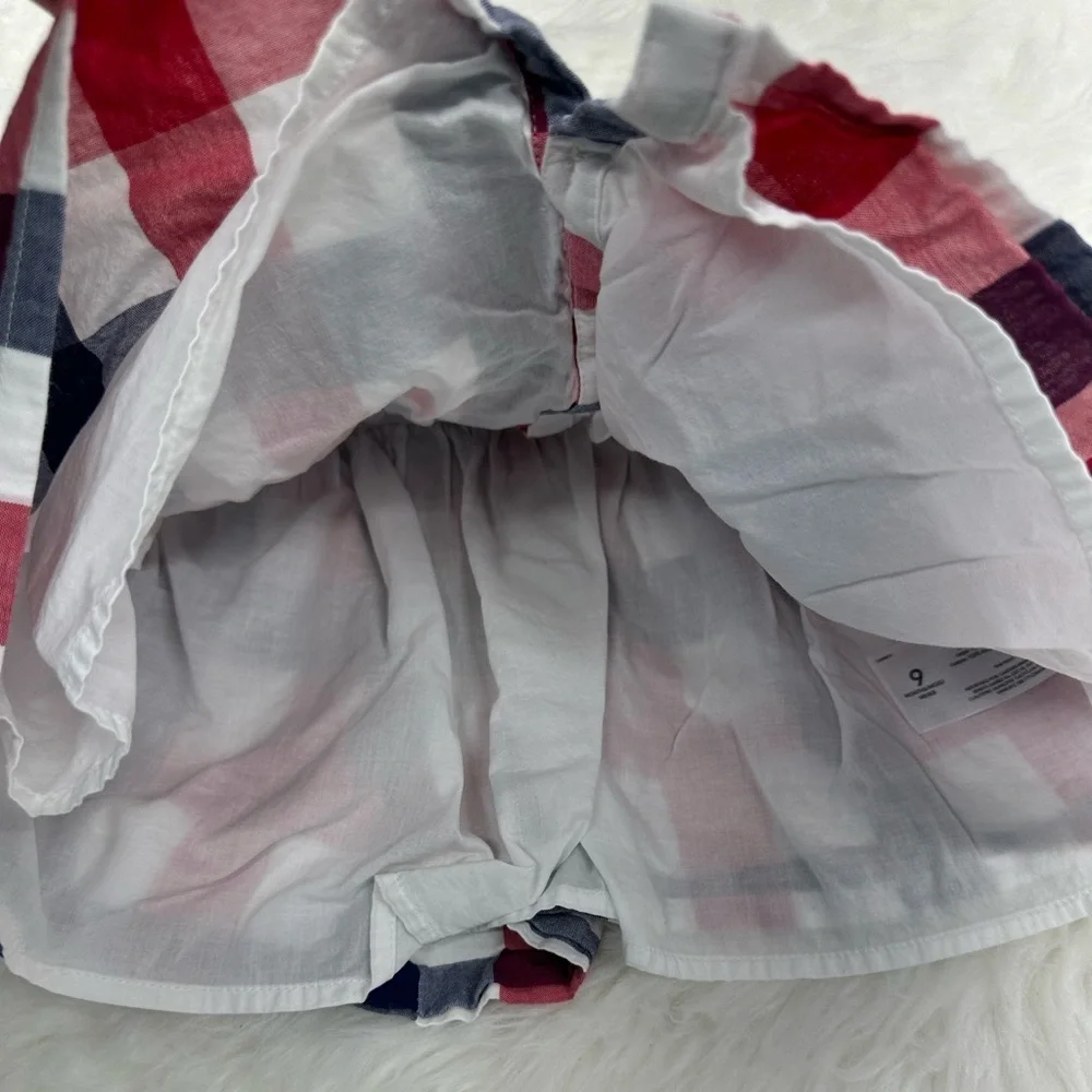 Baby B Gosh Baby Girl Red White Blue plaid dress​